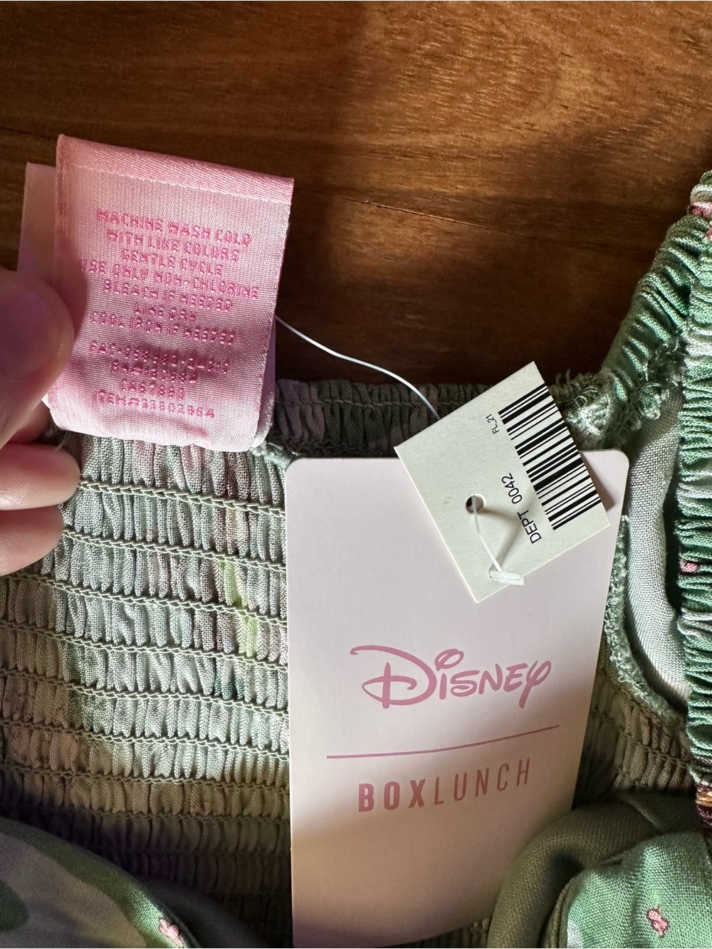Disney Mulan Princess Mint Green Floral Puff-Sleeve Midi Dress - Picture 8 of 16